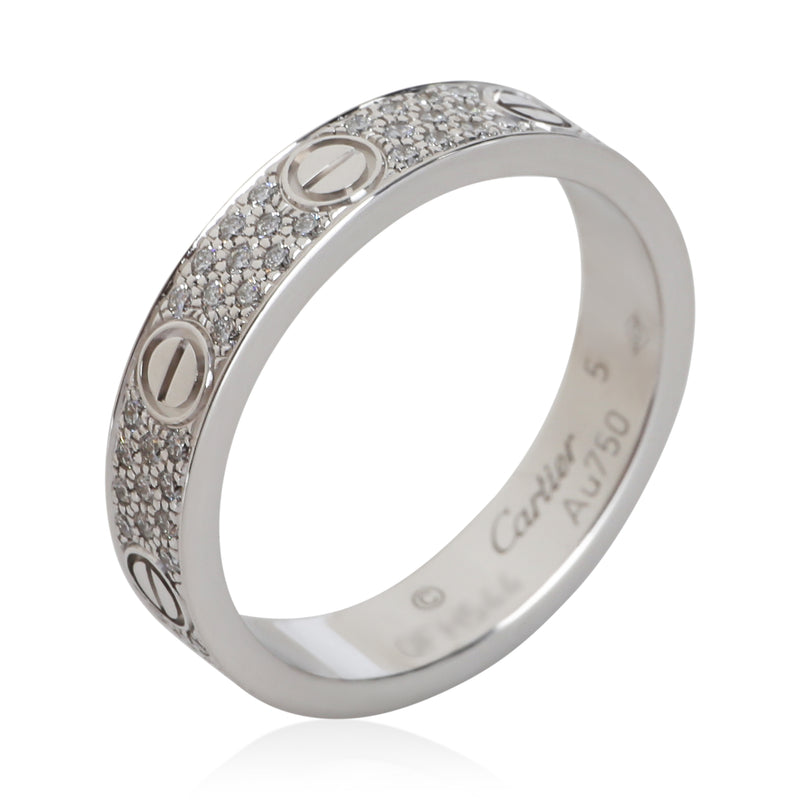 Cartier White Gold Diamond Small Model Love Ring 18k