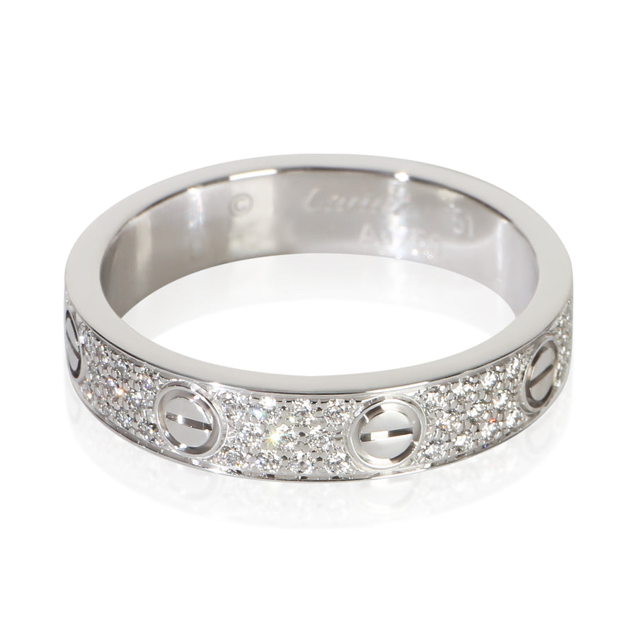 Cartier White Gold Diamond Small Model Love Ring 18k