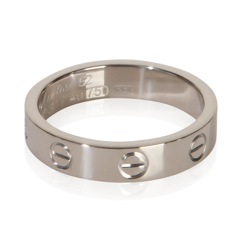 Cartier White Gold Diamond Small Model Love Ring 18k