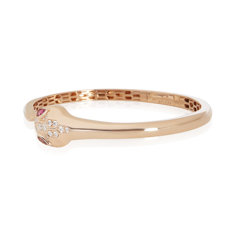 Bvlgari Rose Gold Rubelite And Diamond Serpenti Seduttori Bracelet 18k