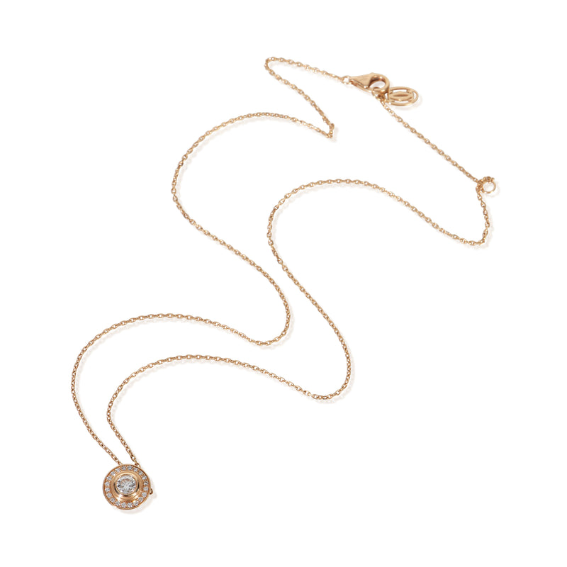 Cartier Rose Gold Diamond Damour Pendant 18k