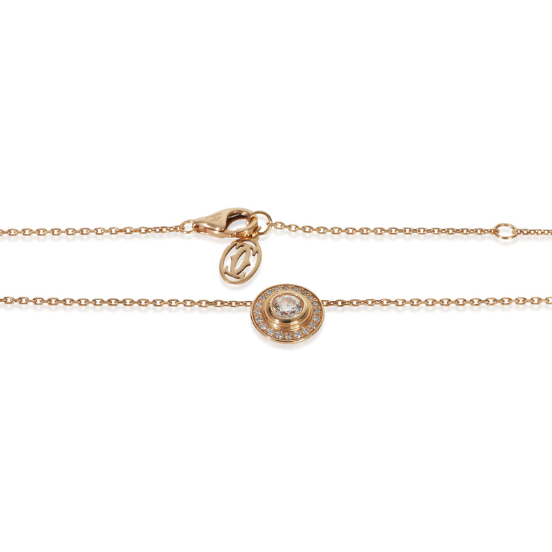 Cartier Rose Gold Diamond Damour Pendant 18k