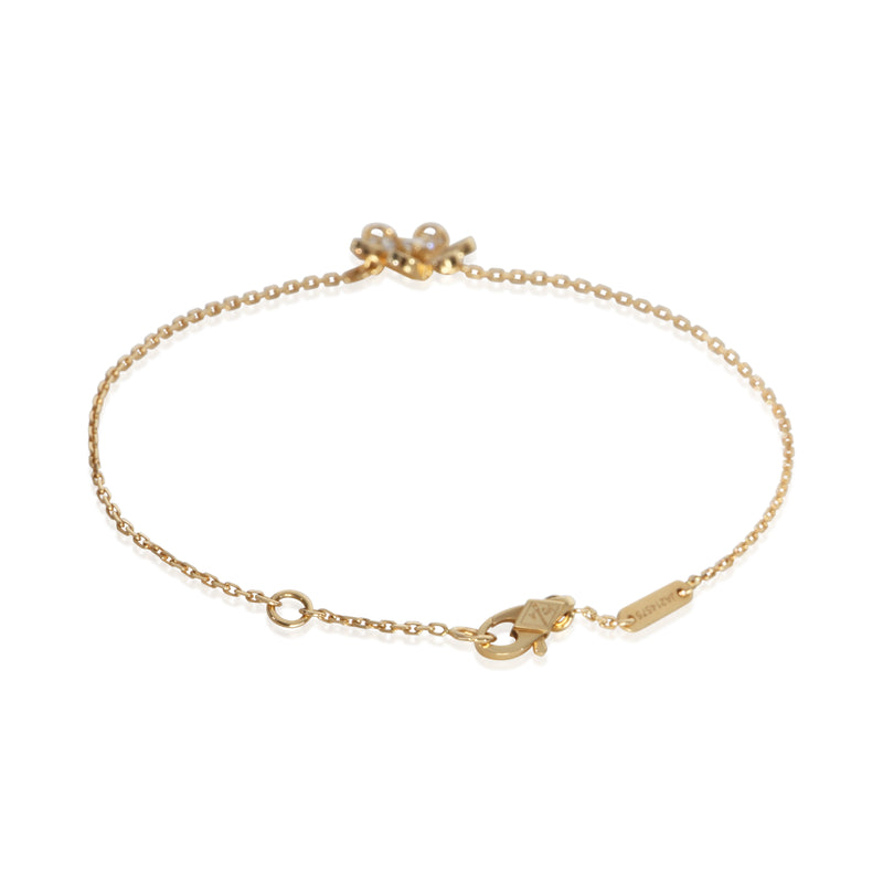 Van Cleef & Arpels Yellow Gold Diamond Mini Model Frivole Bracelet 18k