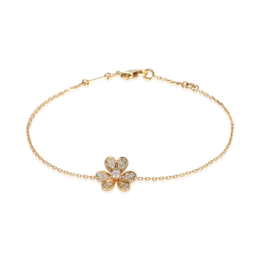 Van Cleef & Arpels Yellow Gold Diamond Mini Model Frivole Bracelet 18k
