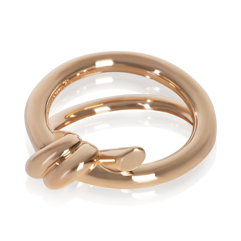 Tiffany & Co. Rose Gold Double Row Knot Ring 18k