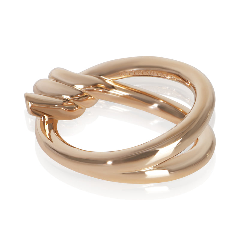Tiffany & Co. Rose Gold Double Row Knot Ring 18k
