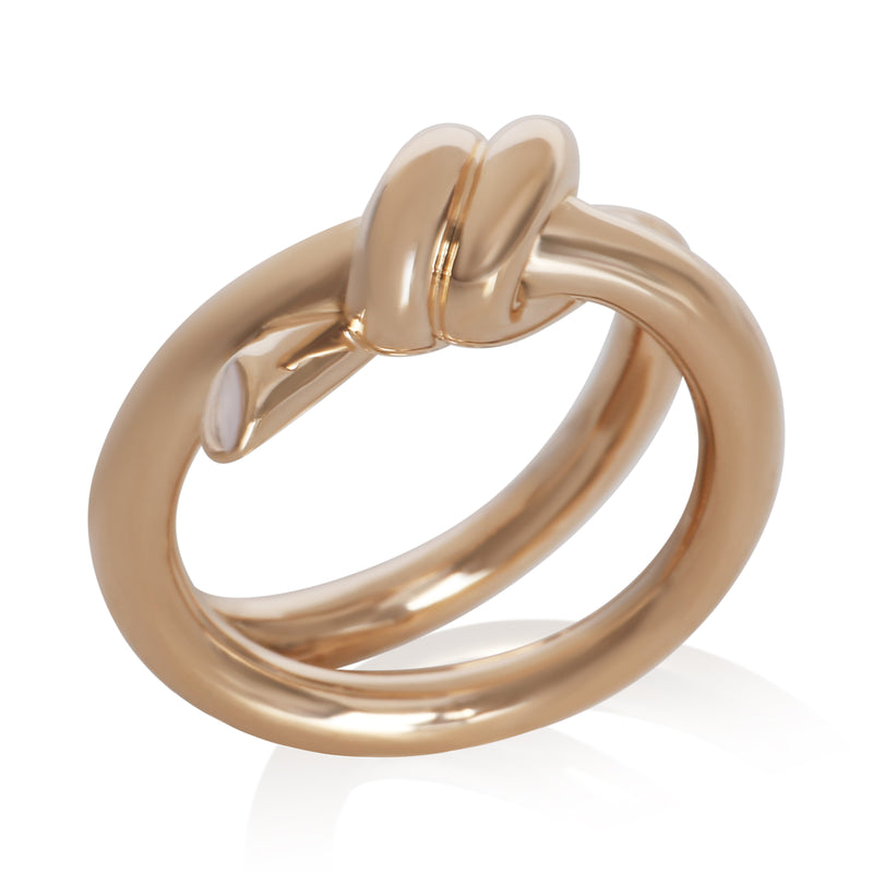 Tiffany & Co. Rose Gold Double Row Knot Ring 18k