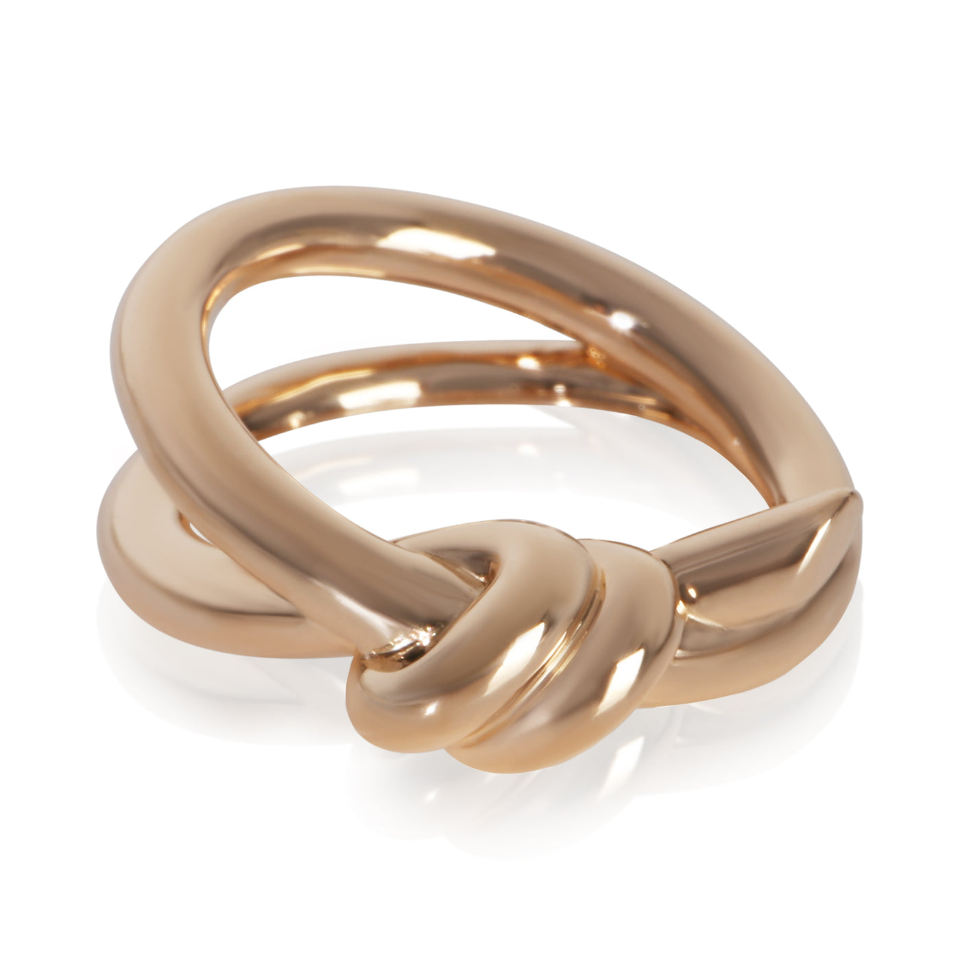 Tiffany & Co. Rose Gold Double Row Knot Ring 18k
