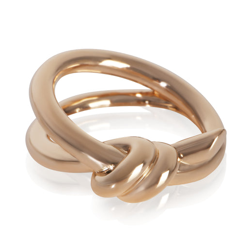 Tiffany & Co. Rose Gold Double Row Knot Ring 18k