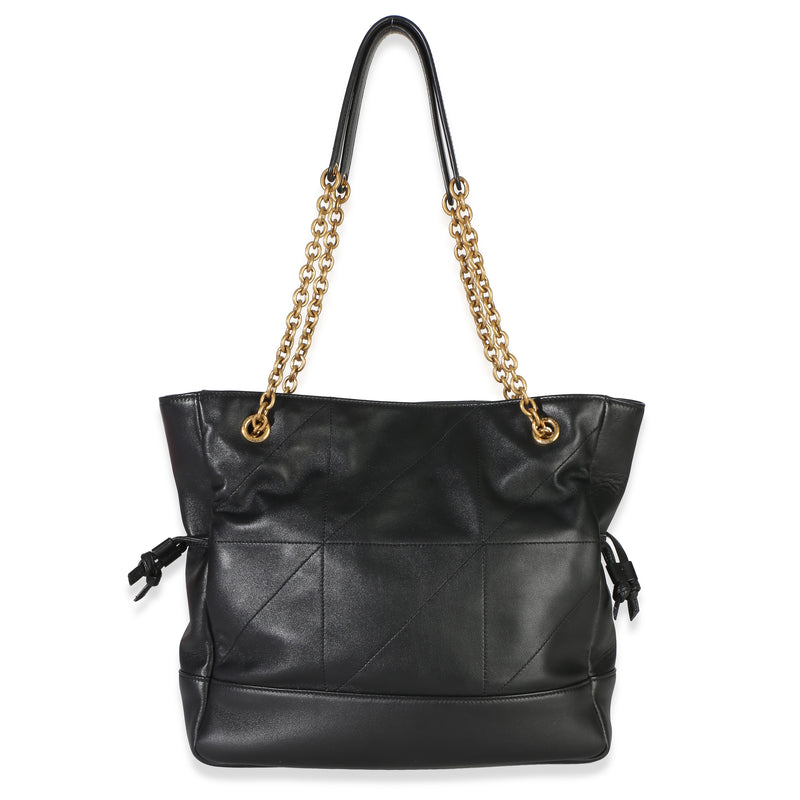 Saint Laurent Black Quilted Lambskin Jamie Small Shopping Tote Leather Handbag