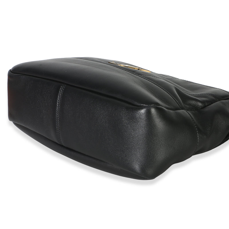 Saint Laurent Black Quilted Lambskin Jamie Small Shopping Tote Leather Handbag