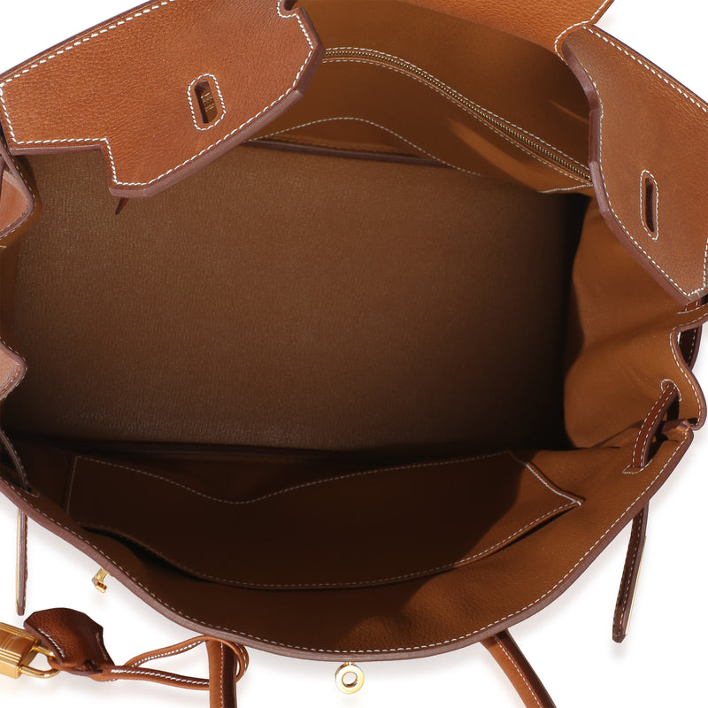 Hermès Fauve Barenia Birkin 35 Ghw Gold Leather Handbag