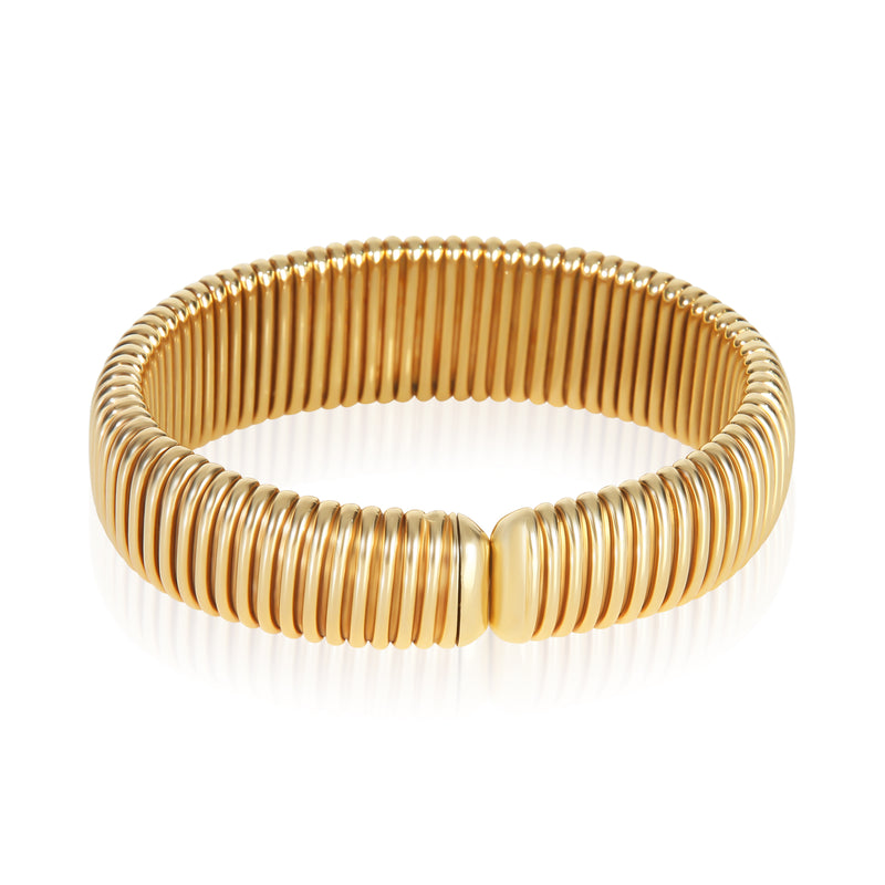 Tiffany & Co. Yellow Gold Diamond Vintage Tubogas Bracelet 18k