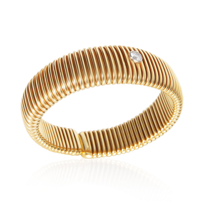Tiffany & Co. Yellow Gold Diamond Vintage Tubogas Bracelet 18k