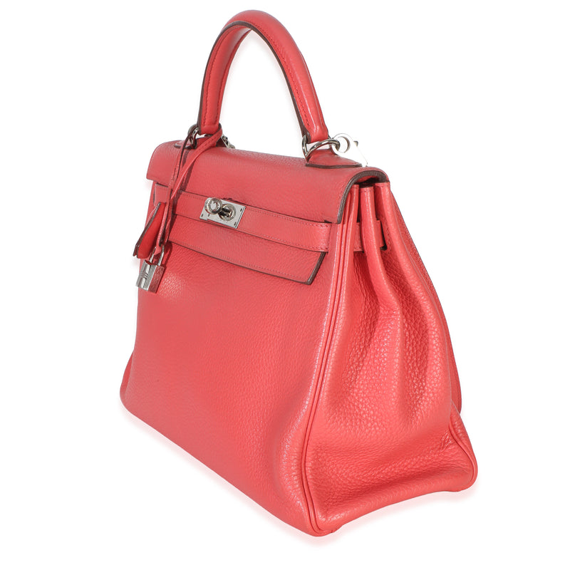 Hermès Rose Lipstick Clemence Kelly 32 Phw Pink Leather Handbag