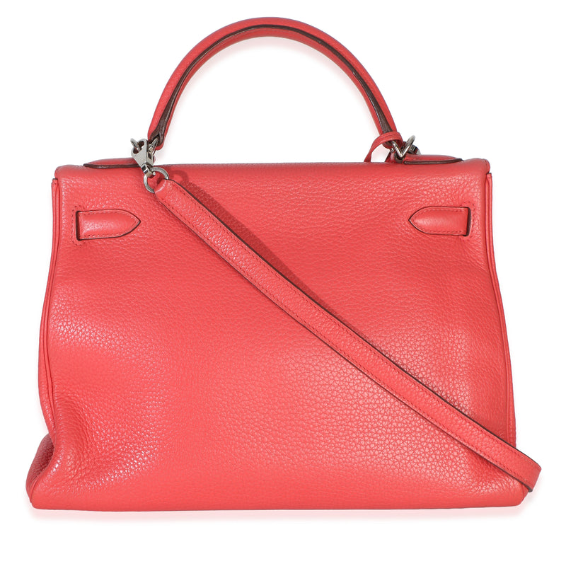 Hermès Rose Lipstick Clemence Kelly 32 Phw Pink Leather Handbag