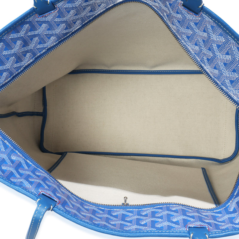 Goyard Blue Goyardine Canvas Artois Mm Handbag