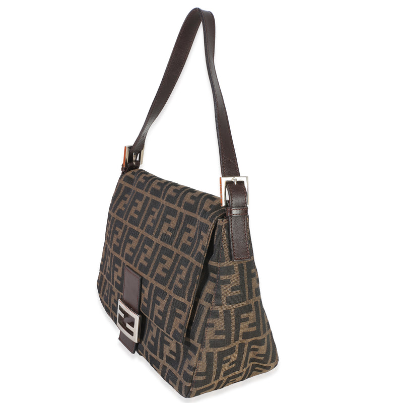 Fendi Brown Zucca Canvas Mama Baguette Bag Handbag