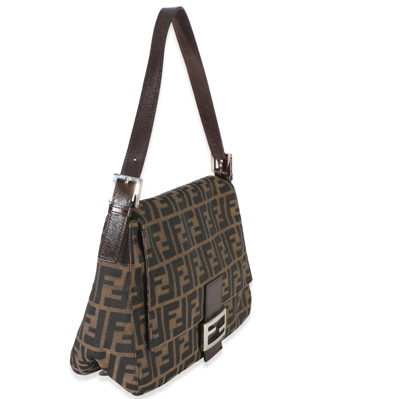 Fendi Brown Zucca Canvas Mama Baguette Bag Handbag