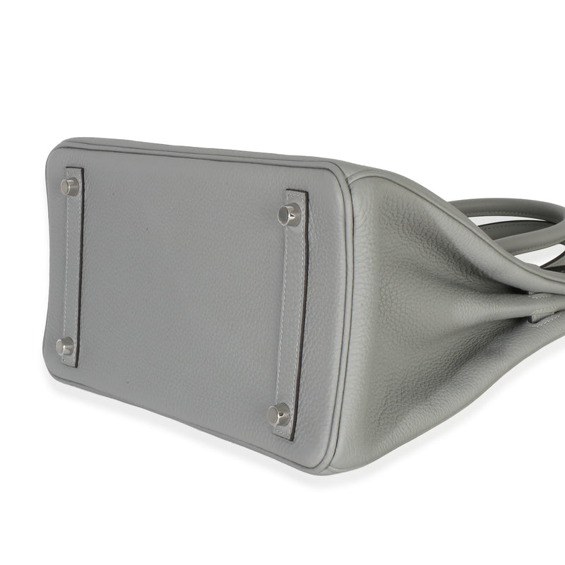 Hermès Gris Mouette Togo Birkin 30 Phw Gray Leather Handbag