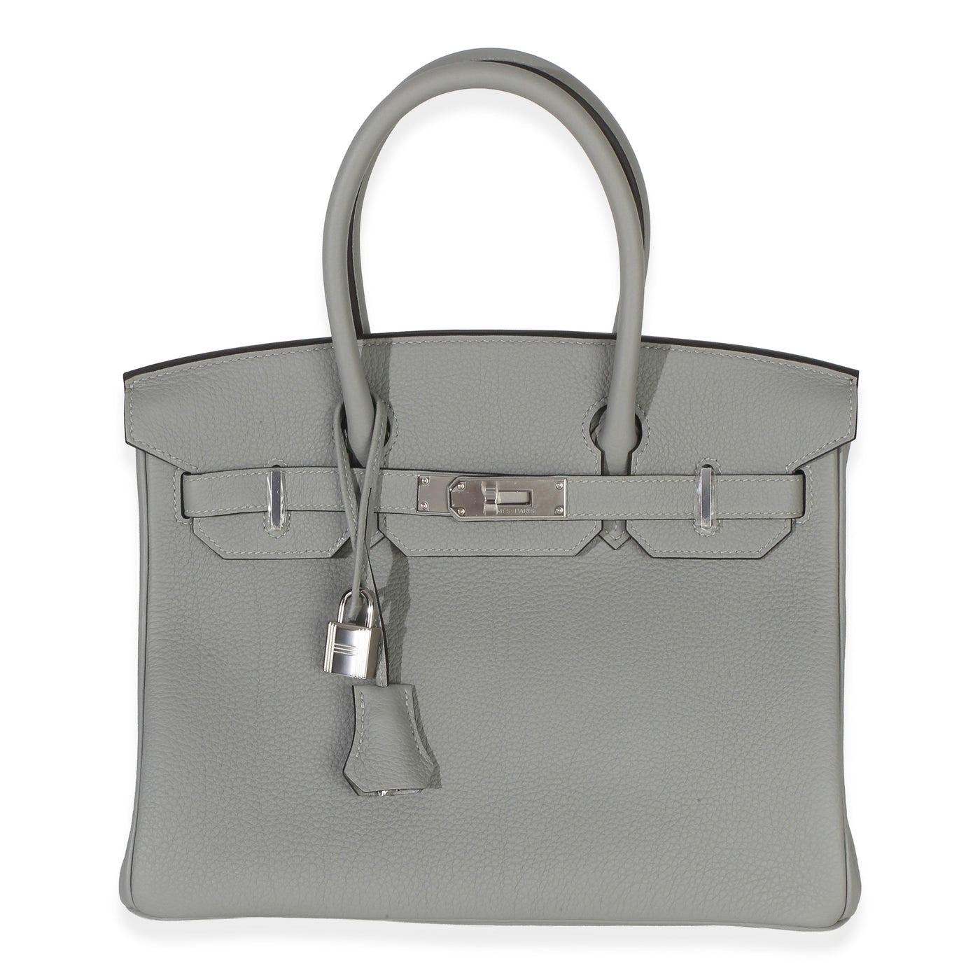 Hermès Gris Mouette Togo Birkin 30 Phw Gray Leather Handbag