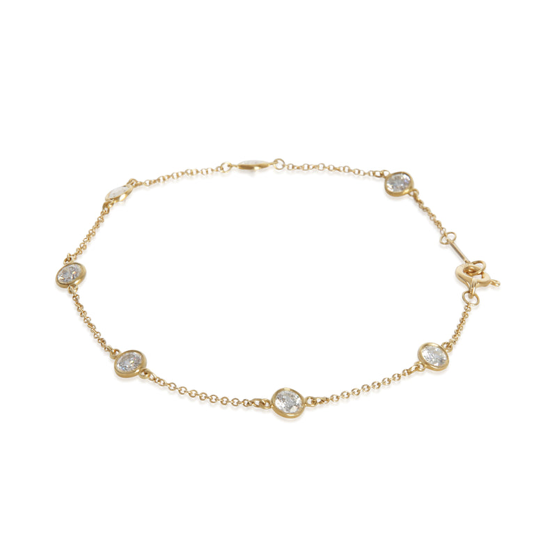 Tiffany & Co. Yellow Gold Diamond Elsa Peretti By The Yard Bracelet 18k