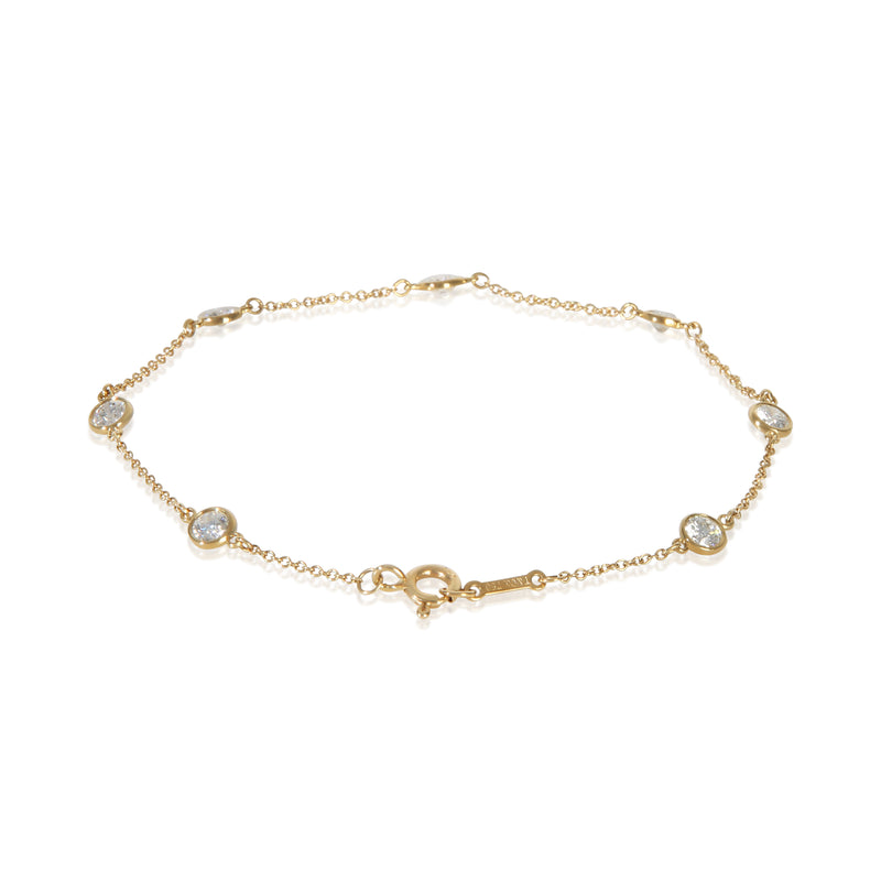 Tiffany & Co. Yellow Gold Diamond Elsa Peretti By The Yard Bracelet 18k