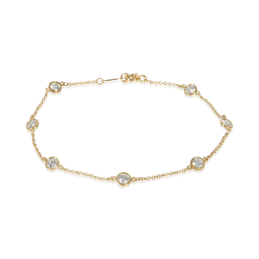 Tiffany & Co. Yellow Gold Diamond Elsa Peretti By The Yard Bracelet 18k