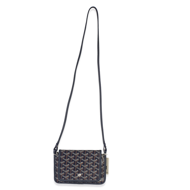 Goyard Navy Goyardine Canvas Plumet Wallet Blue Handbag