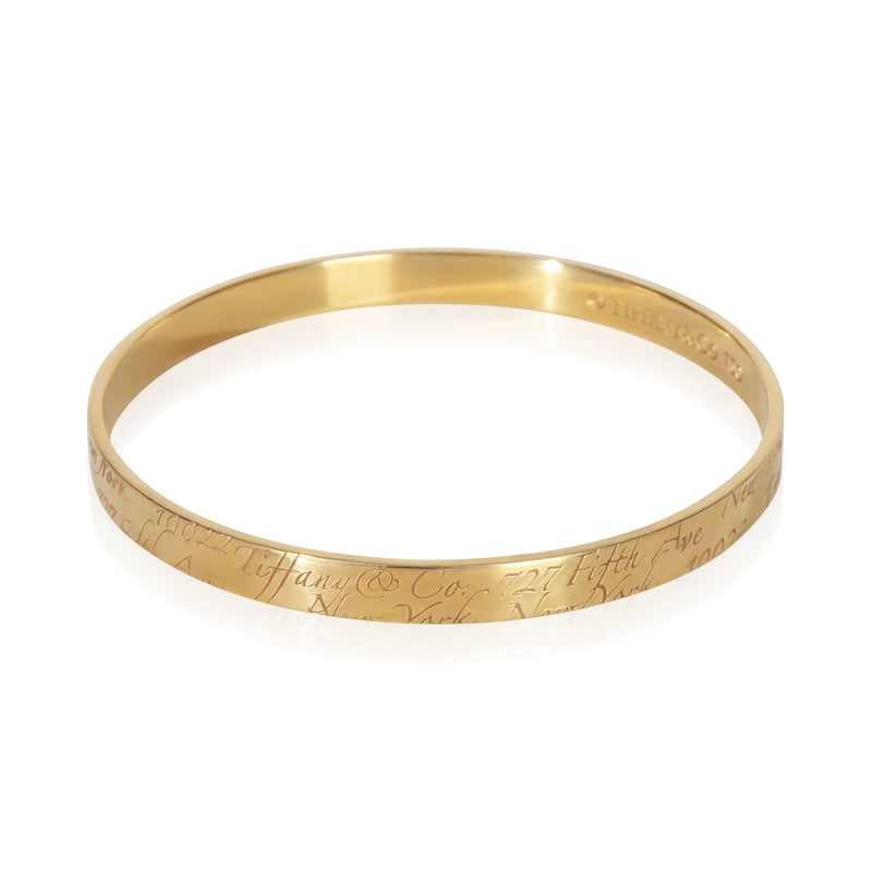 Tiffany & Co. Yellow Gold Notes Bangle Bracelet 18k