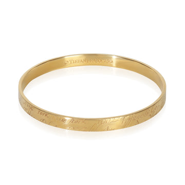 Tiffany & Co. Yellow Gold Notes Bangle Bracelet 18k