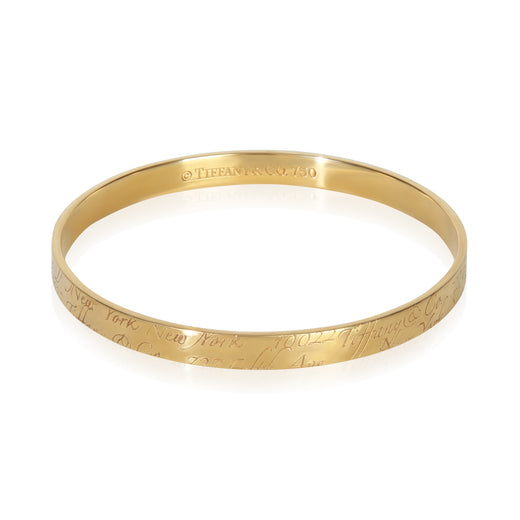 Tiffany & Co. Yellow Gold Notes Bangle Bracelet 18k