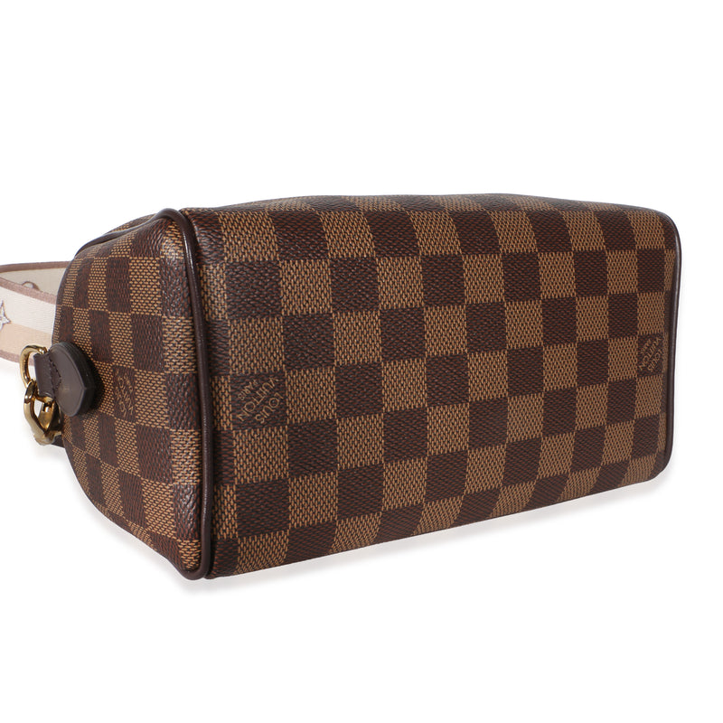 Louis Vuitton Damier Ebene Canvas Speedy Bandouliere 20 Brown Coated Handbag