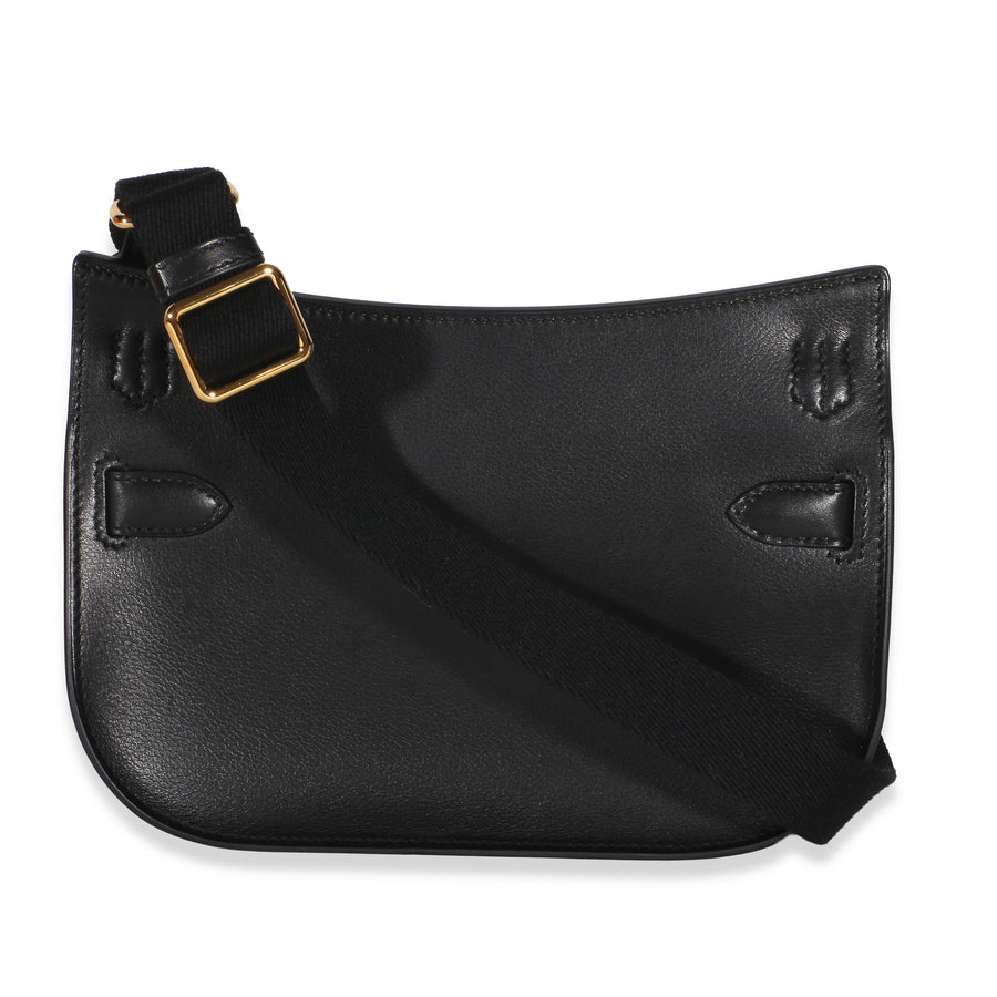 Hermès Black Evergrain Mini Jypsiere Ghw Leather Handbag