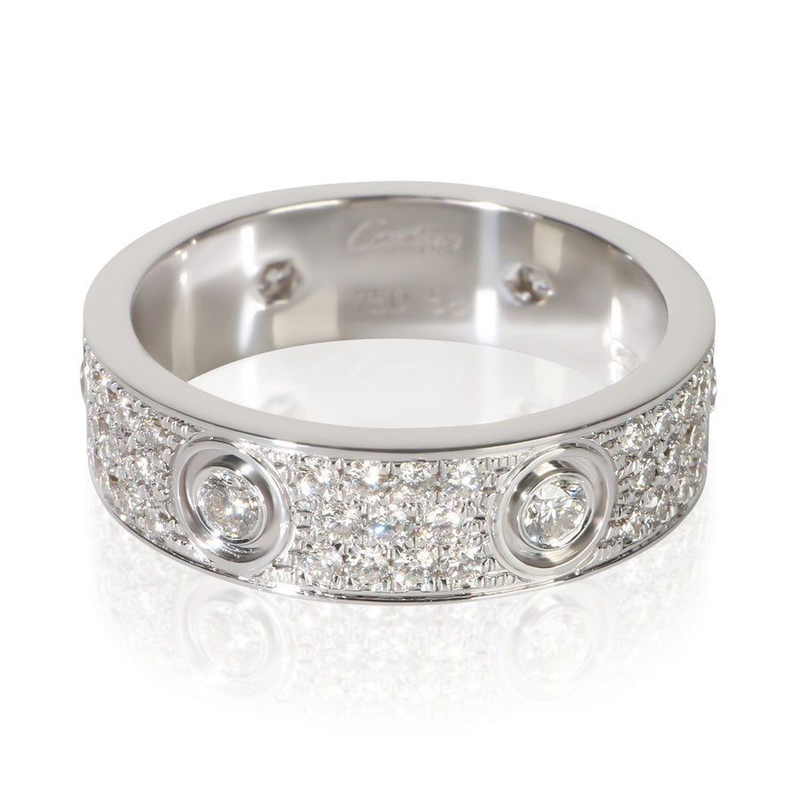 Cartier White Gold Diamond Love Ring 18k