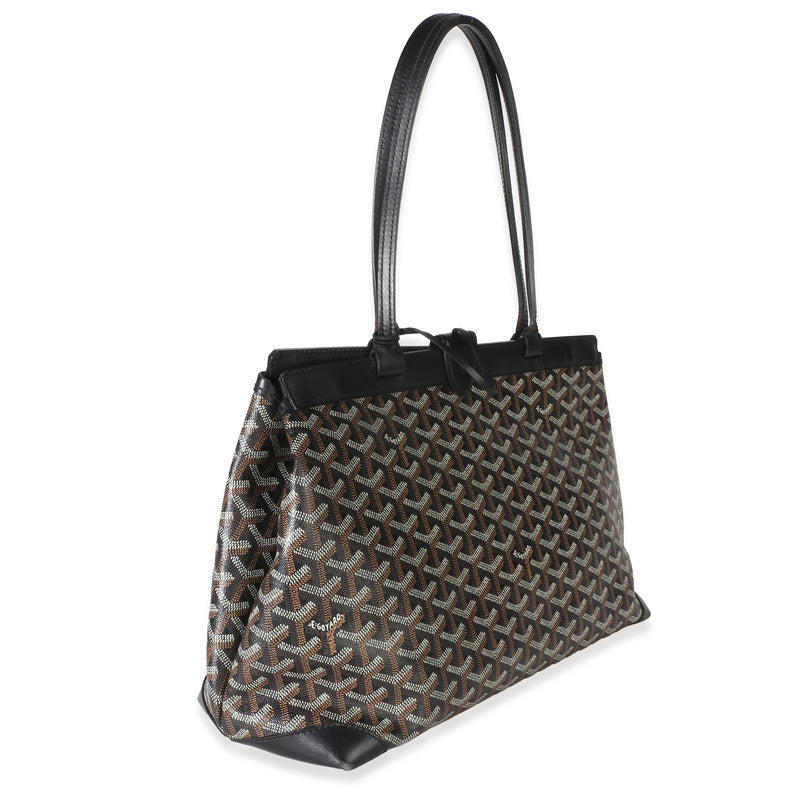 Goyard Black Goyardine Canvas Bellechasse Pm Bag