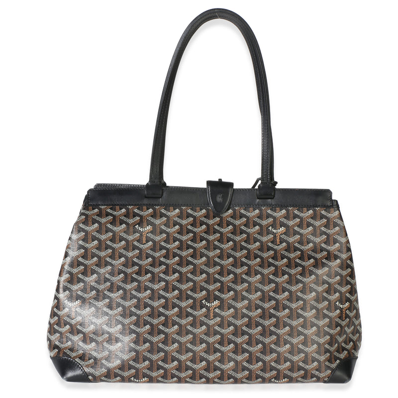 Goyard Black Goyardine Canvas Bellechasse Pm Bag
