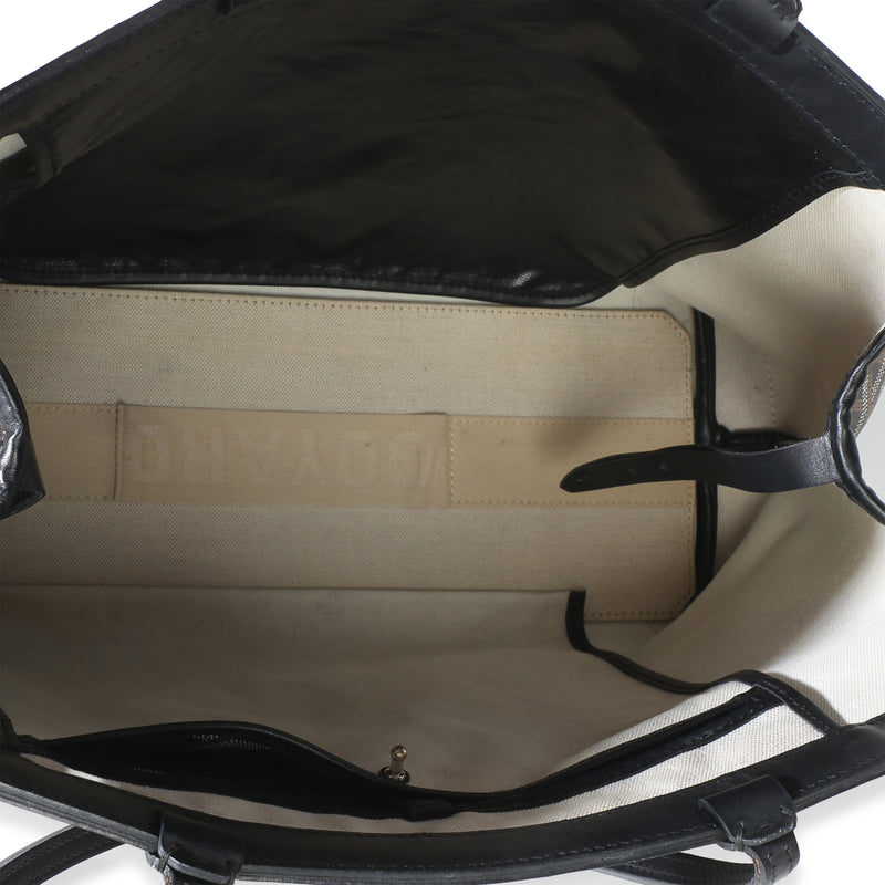 Goyard Black Goyardine Canvas Bellechasse Pm Bag