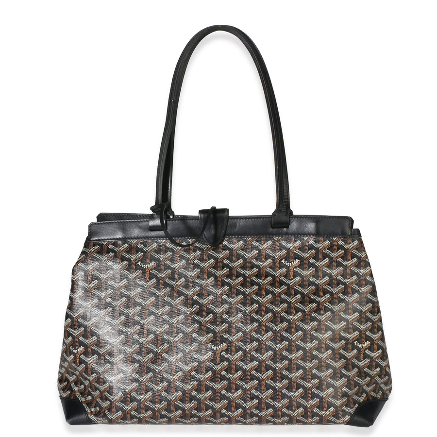 Goyard Black Goyardine Canvas Bellechasse Pm Bag