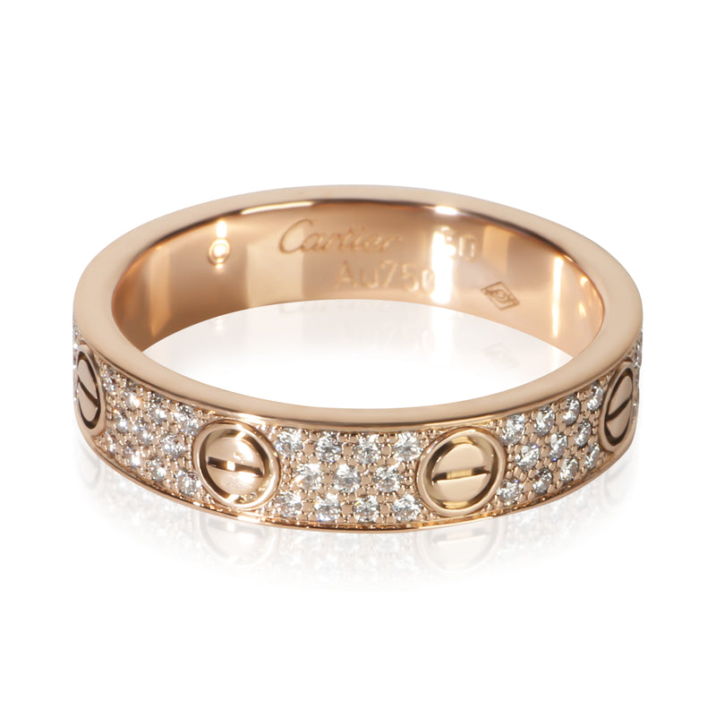 Cartier Rose Gold Diamond Small Model Love Ring 18k