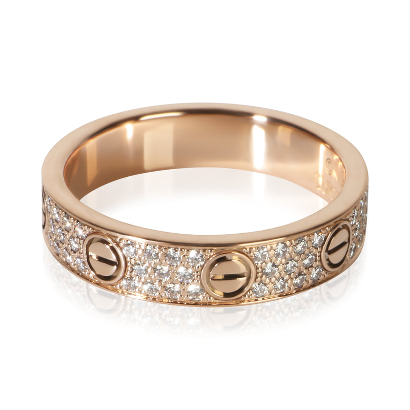 Cartier Rose Gold Diamond Small Model Love Ring 18k