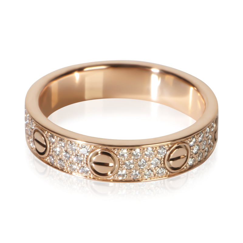 Cartier Rose Gold Diamond Small Model Love Ring 18k