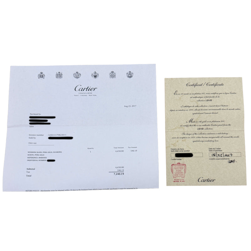 Cartier Rose Gold Diamond Small Model Love Ring 18k