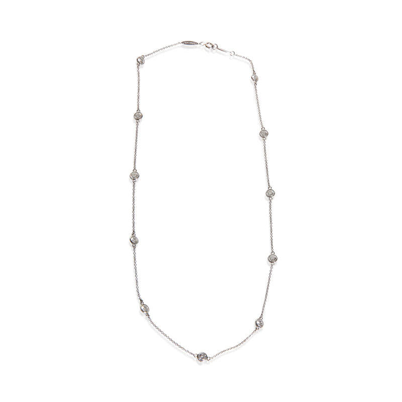 Tiffany & Co. Platinum Diamond Elsa Peretti By The Yard Necklace 950 Necklaces