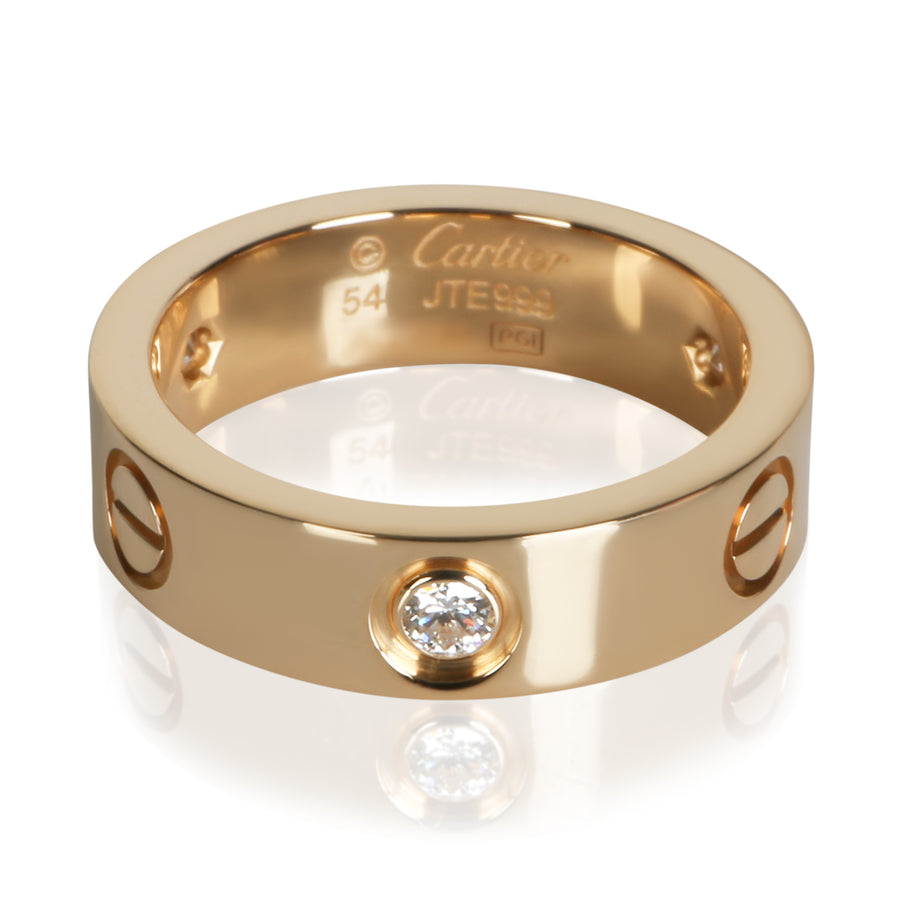 Cartier Yellow Gold Diamond Love Ring 18k Rings