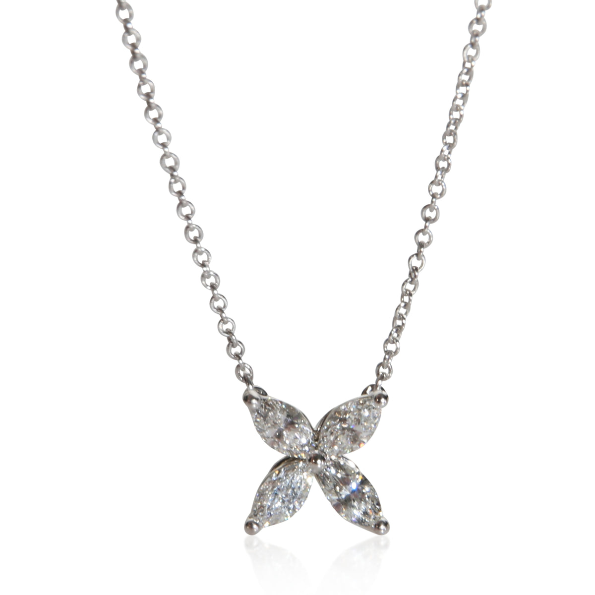 Tiffany & Co. Platinum Diamond Medium Model Victoria Pendant 950