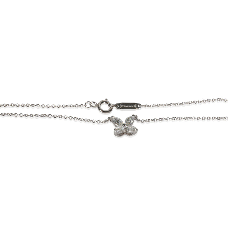 Tiffany & Co. Platinum Diamond Small Model Victoria Pendant 950