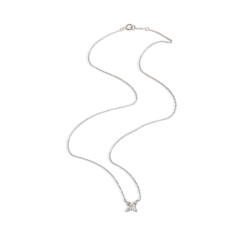 Tiffany & Co. Platinum Diamond Small Model Victoria Pendant 950