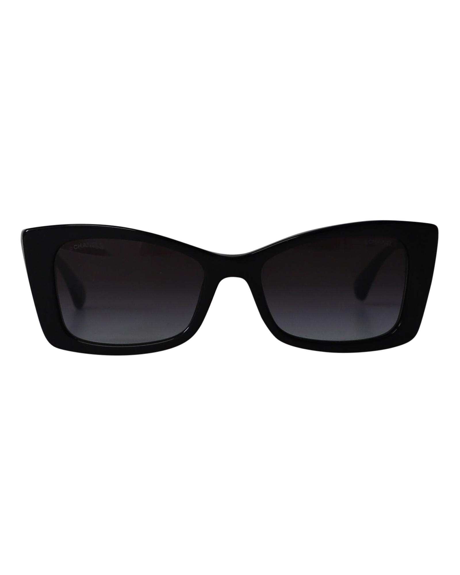 Chanel 5430 Gradient Black Rectangular Sunglasses | Hardly Ever Worn It
