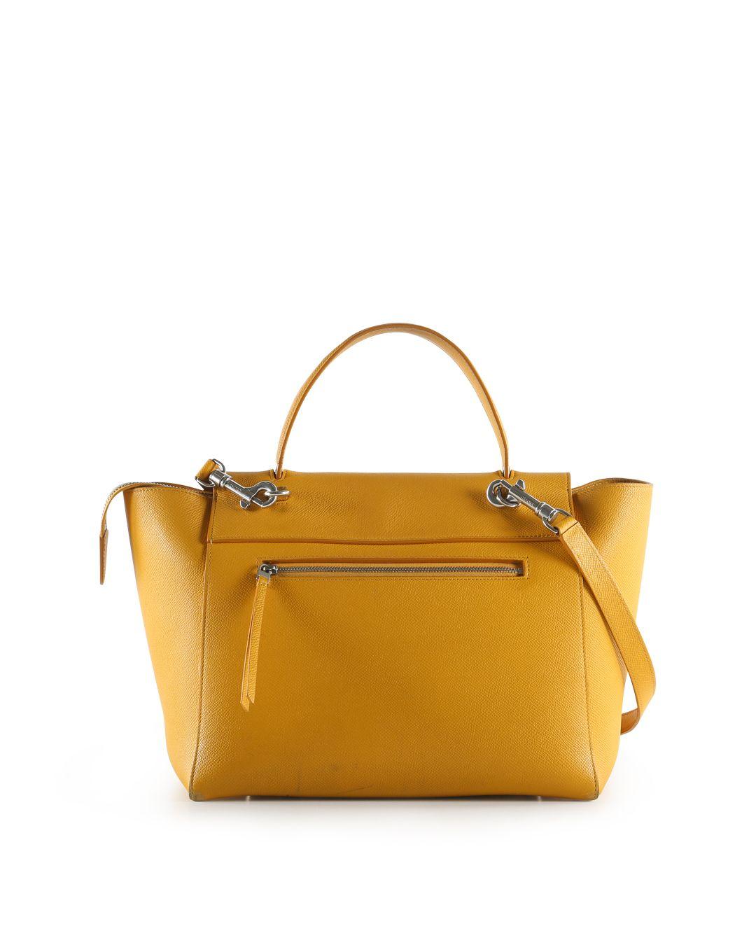 Celine Yellow Grained Calfskin Mini Belt Bag | Hardly Ever Worn It